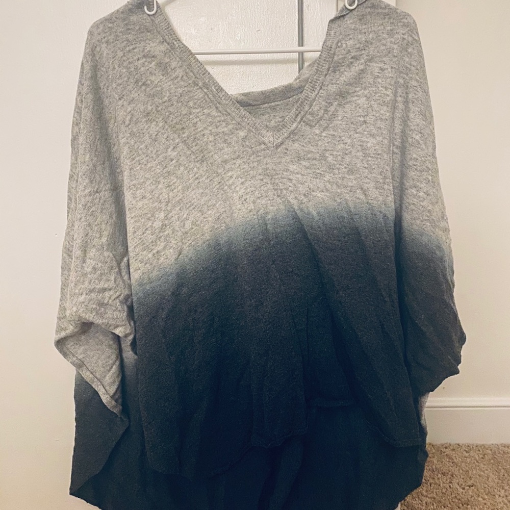 Poncho - Blue/Grey Mahina Size M
